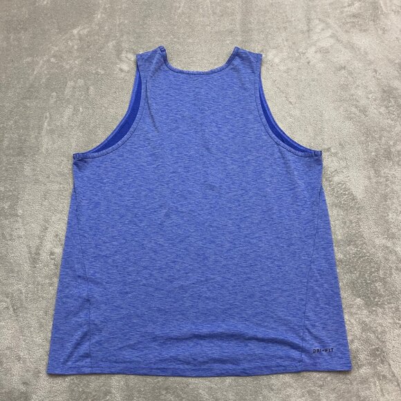 Nike Breathe Men's Training Running Shirt Tank Top Size Large Blue 832825-487 - Picture 5 of 9